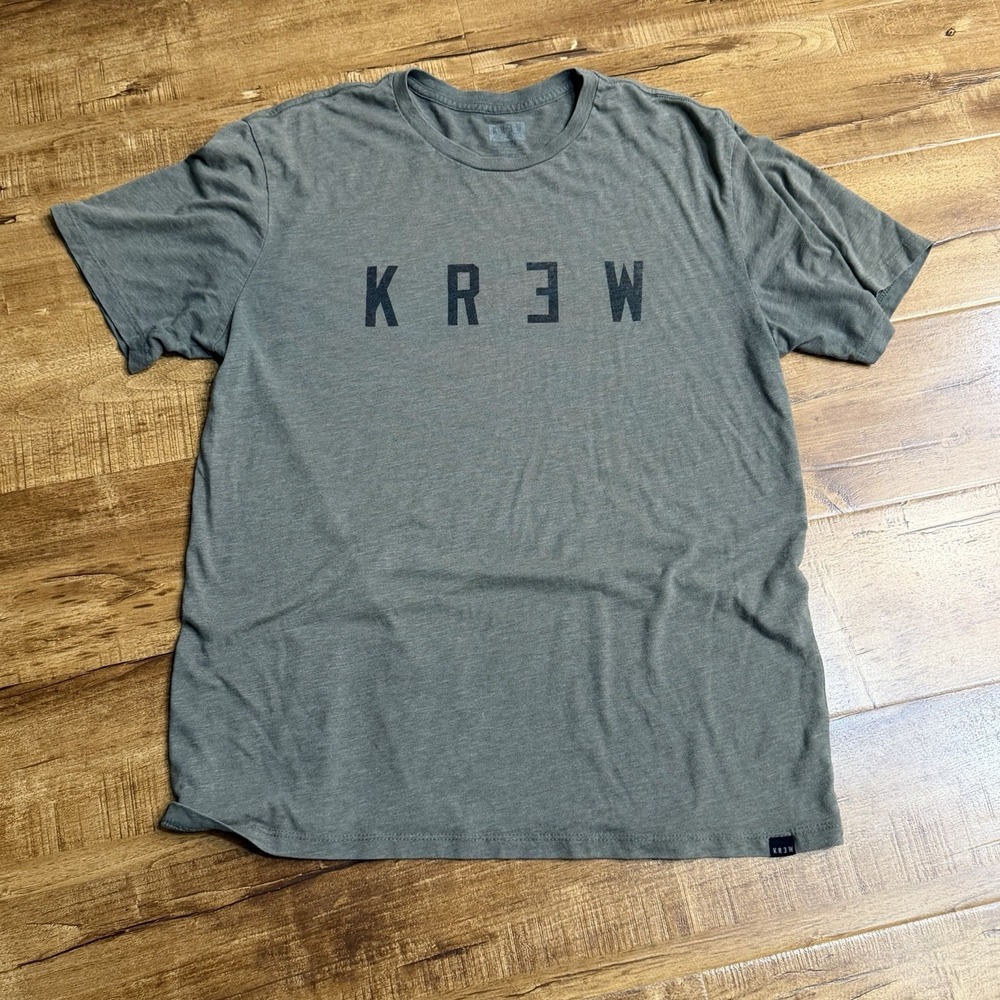 KR3W Men's T-Shirt Green Logo Graphic Skate Style Sz XL